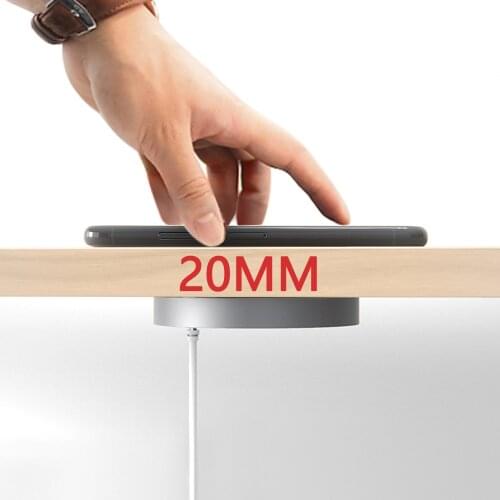 Qi Wireless Charger invisible marble desktop furniture table hidden adsorption 20mm Long Distance For iPhone 12 11Pro XR Samsung