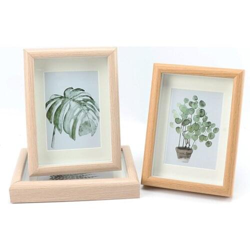 Wooden Stereo Hollow Creative Photo Frame Set Wholesale 6 7 8 10 16 Inch A4 Nordic Wall Hanging Square Picture Frame