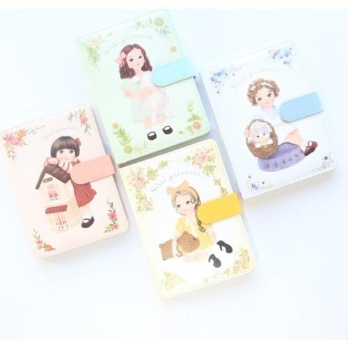 Domikee cute cartoon princess series school student leather monthly weekly planner notebooks stationery,kawaii kid diary gift,A6