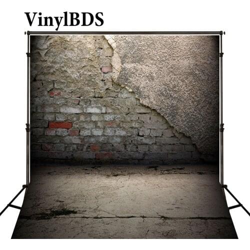 VinylBDS Newborn Baby Backgrounds Old Broken Brick Wall Fond De Studio De Cement Floor Photography Backdrops For Photo Shoot