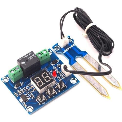 12V Soil Humidity Sensor Controller Irrigation System Automatic Watering Module Digital Display Humidity Controller Smart Home