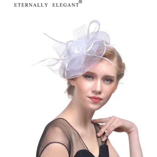 Fashion Vintage Feather headdress Wedding Hats For Women Vintage Hair clip For Dinner Party