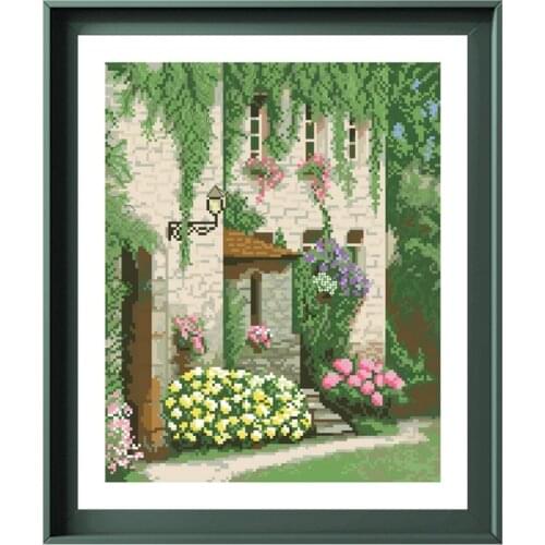 In the summer cross stitch kits Dreampattern embroidery needlework sets 18ct 14ct 11ct white cloth DIY handmade