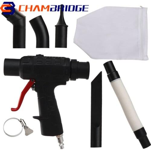 Pneumatic Air Duster Compressor Dual-purpose Function Air Vacuum Blow Suction Guns Kit Pistol Type Pneumatic Vacuum Cleaner Tool