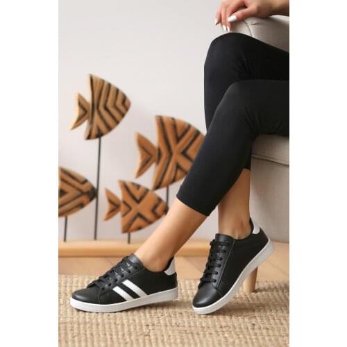Pink Potin SiyahBeyaz Casual Shoes A1008-21SiyahBeyaz