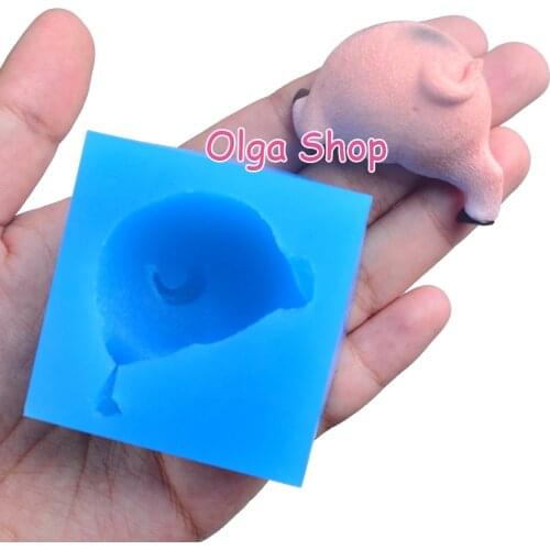 DYL673 44.6mm x 32.5mm Pig Butt Silicone Mold Fondant Cake Decoration Candy Chocolate Making Soap Candle Craft Resin Clay Art