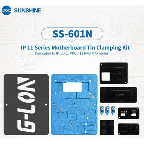 SUNSHINE &G-LON SS-601N For iphone 11/11 Pro/11 Pro Max Series middle Motherboard/Logicboard BGA reballing Tinning Fixture Set