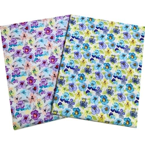 145x50cm Flower Floral Little Flower Sewing Fabric, Making Cotton Poplin Printed Womens Wear Childrens Clothing Cloth