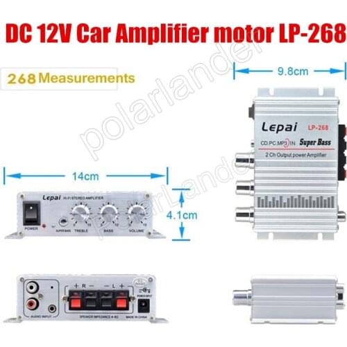 Hot sale Home amplifier car auto vehicle power amplifier 12V 20WX2 LP268 2CH output power amplifier