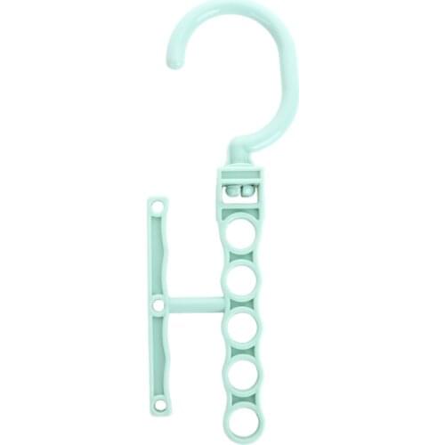 360 degree rotating hook thicken five holes magic hanger pp material saving space rack multi-purpose clothes hanger with handle