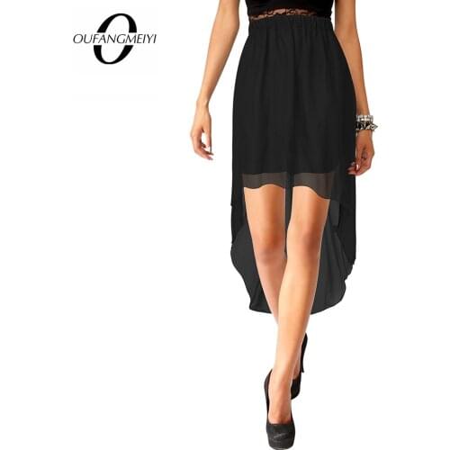 Women Summer Loose Chiffon Elegant Skirt Casual Multicolored Fashion Skirt E361