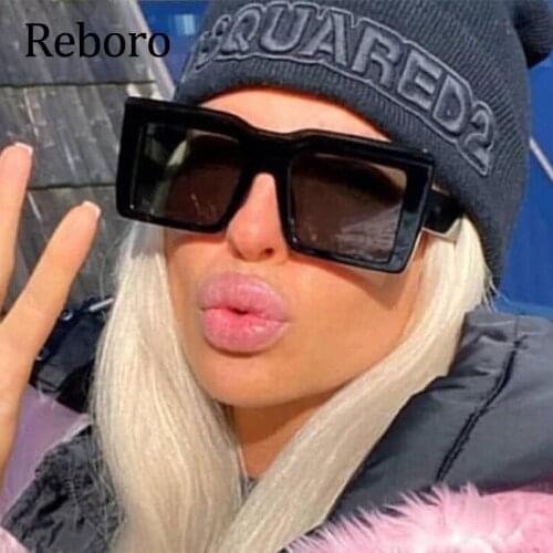 Trend Big Frame Flower Woman Sunglasses Fashion 2020 Square Shades For Women Vintage Designer Female Sunglasses oculos