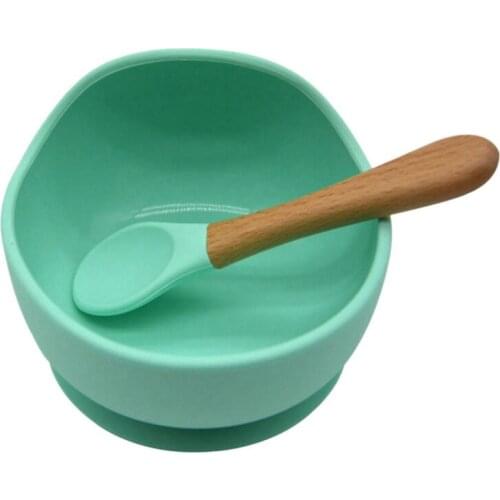 1 Set of Silicone, Food-Grade Safe Sucking Baby Feeding Kit with Spoon, Suitable for Baby Toddlers