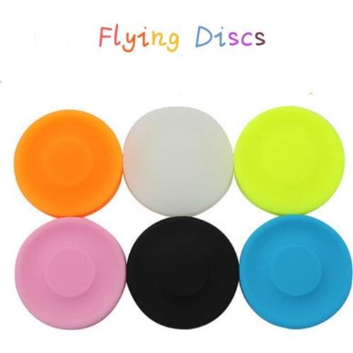 1 Pc 6 Colors Flying Discs Parent-child Interactive Sports Circular Silicone Flying Disk Game Outdoor Sports Flying Saucer Toys