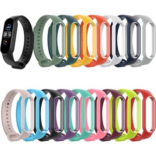 Strap For Mi band 4 5 6 Correa miband4 miband5 miband3 Replacement Silicone Smart watchband Bracelet Xiaomi mi band 5 4 3 Strap