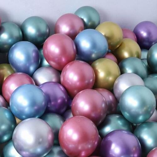 10/20/30pcs 10inch Gold Silver Black Metal Latex Balloons Wedding Decorations Pearl Helium Globos Birthday Party Decorations