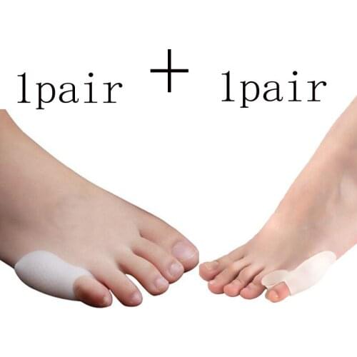 2Pair Silicone Toe Separator Hallux Valgus Pedicura Orthopedic Correction Straightener Plantillas Para Los Pies Pedicure Tools