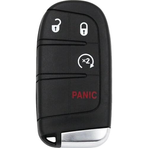 3+1 Button Smart Remote Key 433MHz ID46 Chip Fob for Dodge Challenger Journey 2014 2015 2016 2017 2018 FCC: M3N-40821302