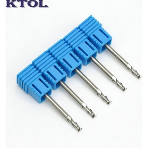 3.175x10mm 2 Flute Tungsten Carbide Cutters Metal Milling Tools for Aluminium Spiral Engraving Router Bit CNC Aluminum End Mill