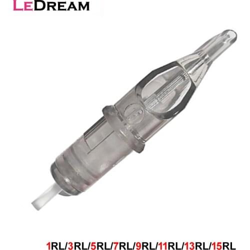 40pcs/lot RL Disposable Sterilized Permanent Lip Eyebrow Makeup Tattoo Cartridge Needles Round Liner Tattoo Rotary Pen Supplies