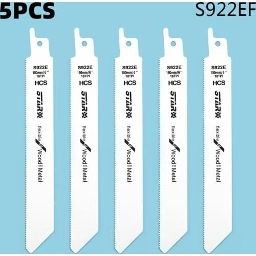5Pcs 150mm Reciprocating Saw Blades PVC Metal Pipe Tube Saber Saws Metal Profile Cutting Tools Jig Saw Blade