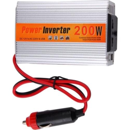 Automobiles Inverter 12v 220v With Usb Car Power Converter 12V DC To AC 220V Adapter Car Adaptor 200W Car Styling