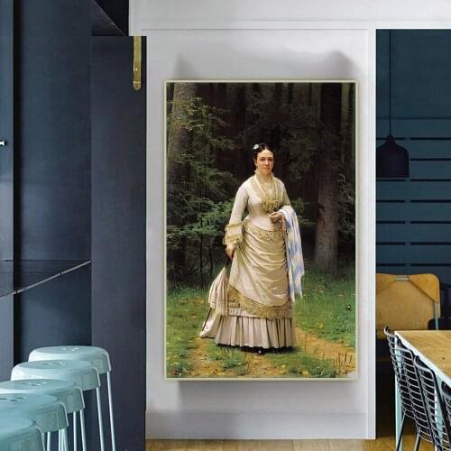 Citon Ivan Kramskoi《Portrait of Vera Nikolaevna Tretyakova》Canvas Art Oil Painting Artwork Poster Picture Decor Home Decoration