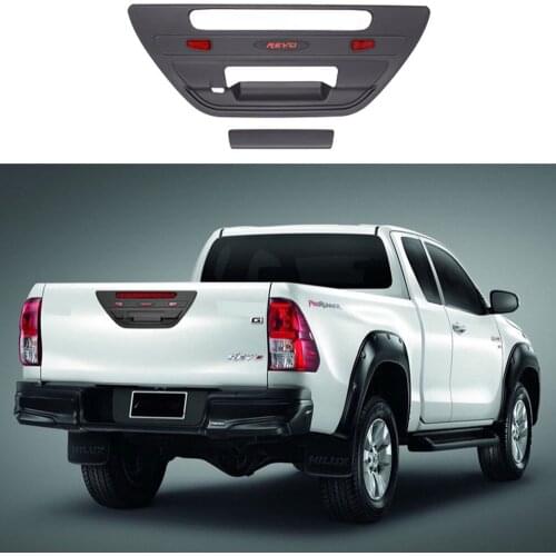 Back Door Decoration Tail Gate Rear Door Handle Cover Fit For Toyota Hilux REVO 2015-2020 Matte Black Trim Pickup Accessories