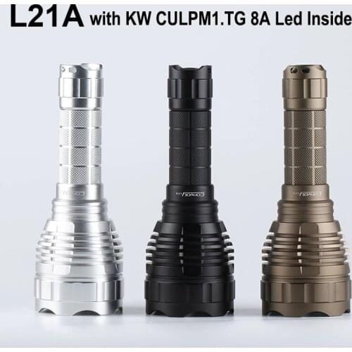 High Powerful Flashlight Convoy L21A with KW CULPM1.TG 8A 6500K Led Linterna EDC Flash Torch Light Camping Hunting 21700 Latarka