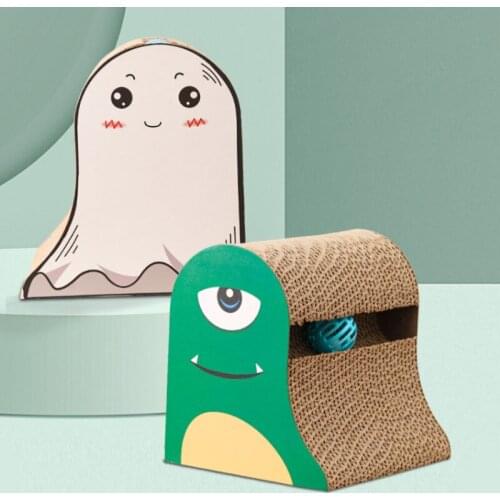 Cat Toy Scratching Board Claw Grinder Scratcher Double-sided pattern Cats Supplies Wear-Resistant Scratcher Accessories Toys