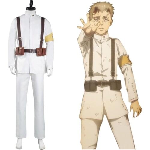 Shingeki no Kyojin Attack on Titan S4 Marley Eldian Uniform Cosplay Costume White Outfits Halloween Carnival Party Suit
