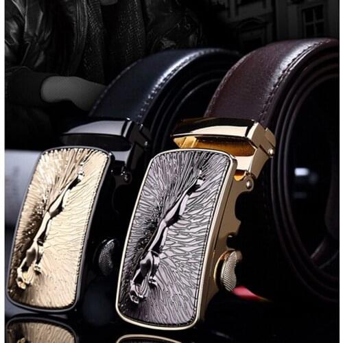 2019 Fashion men leather strap male cowhide automatic buckle belt authentic girdle trend mens belts ceinture,cinto masculino