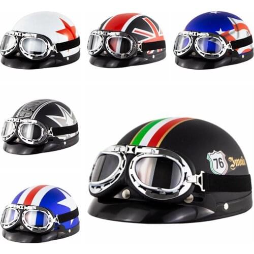 Hot Selling Vintage Motorcycle Motorbike Vespa Open Face Half Motor Scooter Helmets & Visor & Goggles New