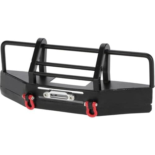 Metal Front Bumper with Trailer Buckle for 1/10 RC4WD D90 Axial SCX10 RC Rock Crawler