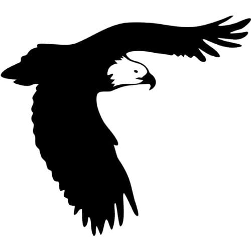 MIGNATIS - Winged Soaring Eagle Sticker Decal Mural Art Decal For Car Window Loptop Decoration Vinyl Stickers Waterproof Self Name