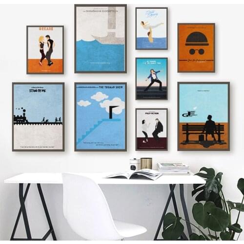 Minimalist Pixel Painting Poster and Print Abstract Art Wall Painting Inspirational Movie Canvas Painting for Living Room Decor