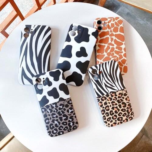 Fashion IMD Animal Phone Cases for iPhone 12 11 Pro Max 12 Mini Soft Protective Cover for iPhone X XR XS Max Se 2020 Back Capa