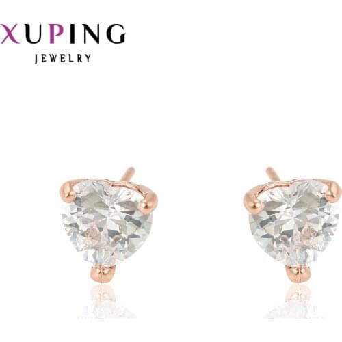 Xuping Fashion Earrings Heart Design New Design Gold Color Plated Jewelry Wedding Stud Earrings for Women Special 21757