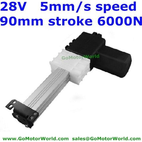 28V Okin/Dewert recliner chair 90mm stroke 5mm/s speed 6000N load linear actuator motor free shipping