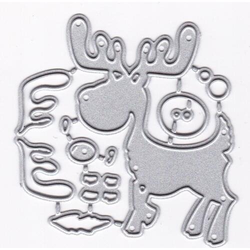 Cartoon Xmas Deer Metal Cutting Dies Craft dies for Scrapbooking DIY card making Christmas Decor