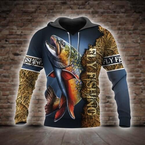 Beautiful Fly Fishing 3D All Over Printed Men Deluxe Hoodie Clothes Unisex Sweatshirt Zip Pullover Casual Jacket Tracksuit KJ321