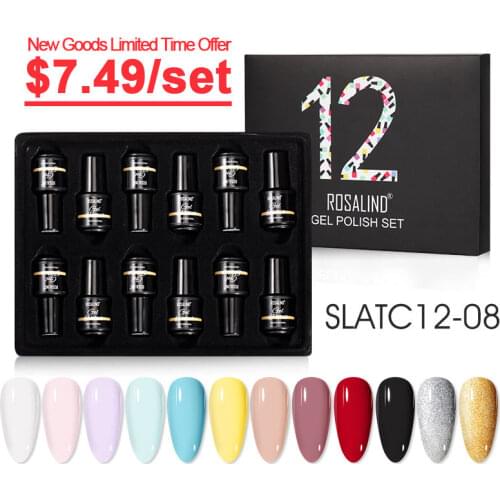 ROSALIND Gel Polish Set Manicure for Nails Semi Permanent Vernis top coat UV LED Gel Varnish Nail Polish Kit fast shipping
