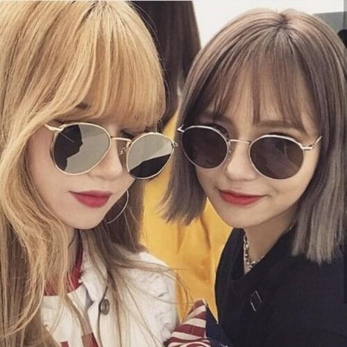 2021 new round edge Sunglasses Womens fashion Korean version retro Harajuku net red glasses star same sunglasses for men and wo