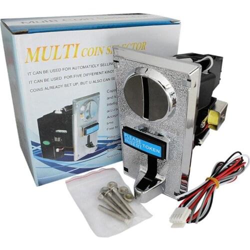 New Multi Coin Acceptor Electronic Roll Down Coin Acceptor Selector Mechanism Vending Machine Mech Arcade Game Ticket Redemption