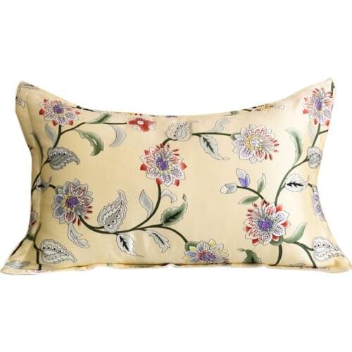 Silk Pillowcase 100 Silkworm Silk Satin Single Jacquard 16 M Beauty Adult Pillowcase