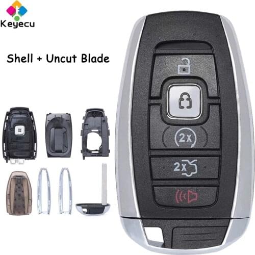 KEYECU Replacement Smart Prox Remote Control Car Key Shell Case With 5 Buttons - FOB for Lincoln C*ontinental MKC MKZ 2017 2018