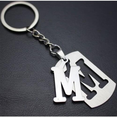 26 English Alphabet Keychains For Women Men Metal Letter Key Chains Pendant Unisex Bag Car Key Rings DIY Accessories