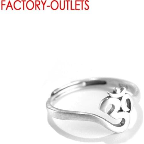 Wealth And Luck Symbol Shape Genuine 925 Sterling Silver Opening Finger Rings For Women Engagement Statement Wedding Jewelry