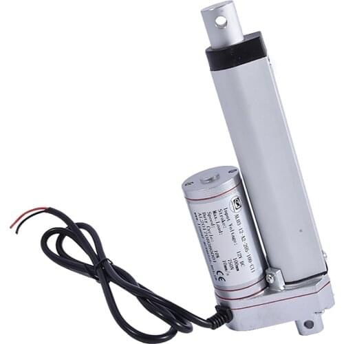 1pc 12V 10mm/s=0.4inch/s speed 100mm 750N=75KG=165LBS lift 100mm=4inch stroke DC electric linear actuator