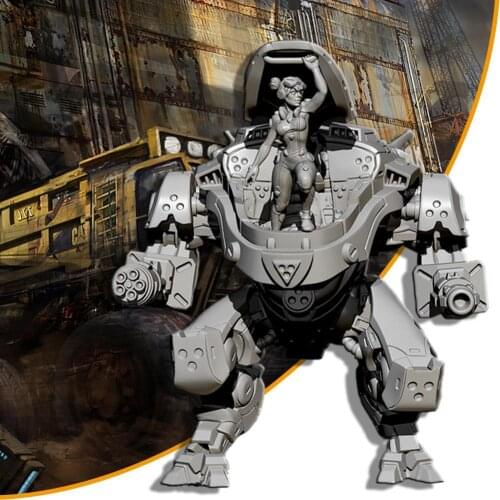 110mm Cartoon Robot Warrior Resin Soldier Model Unassembled For 3 Year Gift Unpainted Kids E5W4